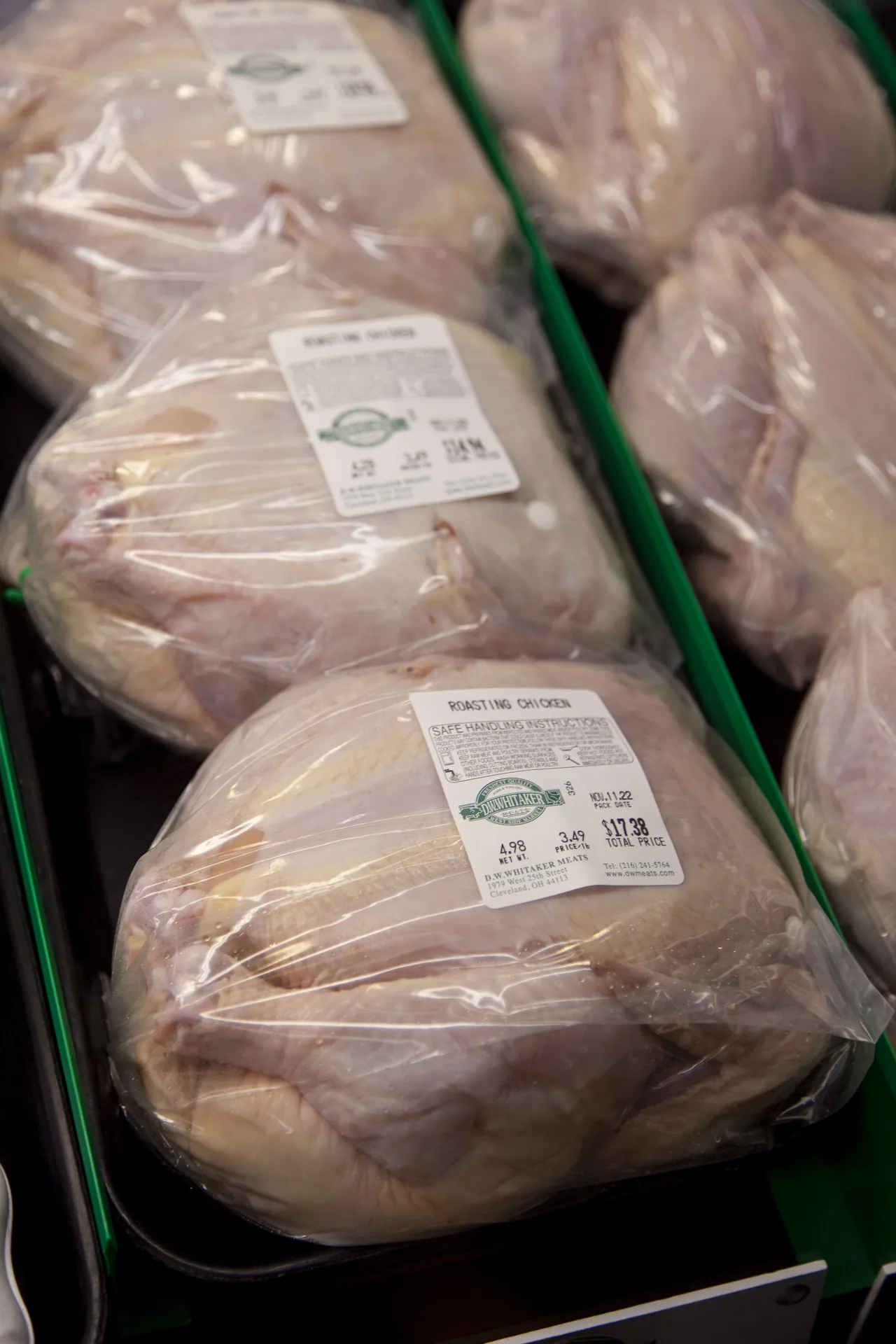 Whole roasting chicken at D.W. Whitaker Meats