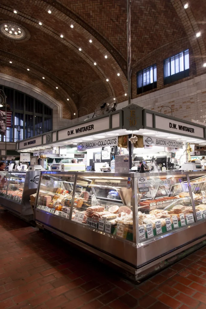 D.W. Whitaker Meats stand at West Side Market